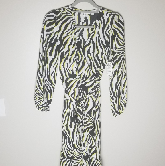 Bar III Zebra Print Maxi Wrap Dress - Picture 4 of 12